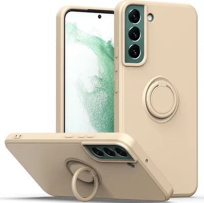 Produktbild von Samsung S22 5G Handyhülle, Ring Halter Ständer Kratzfeste Weiche Silikon schutzhülle für Samsung Galaxy S22 5G 5G Pink