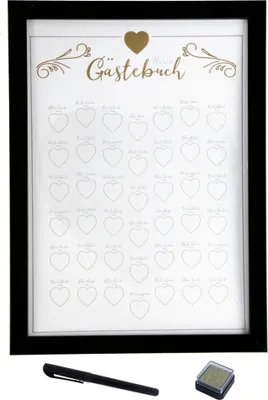 Produktbild von Fingerabdruck Gästebuch inkl. Stempel + Stift