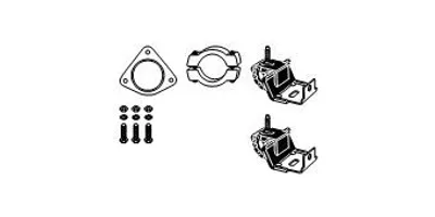 Produktbild von HJS 82 23 4160 Montagesatz Auspuffanlage Abgasanlage für RENAULT LAGUNA II Grandtour (KG0/1) LAGUNA II (BG0/1)