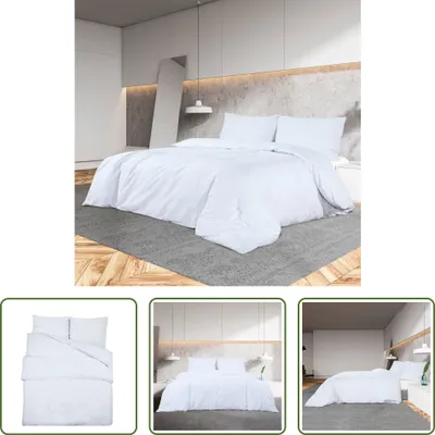 Obrázok produktu pre The Living Store Súprava posteľnej bielizne biela 240x220 cm bavlna