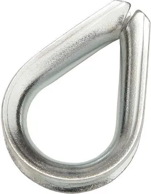 Produktbild von Seilkausche aus korrosionsbeständigem verzinktem Stahl für Seile bis 10 mm Ø