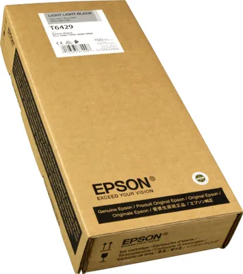 Produktbild von Epson T6429 Light Light Black-Tintenpatrone (150 ml), Standardertrag, Schwarz, Tinte auf Pigmentbasis, 150 ml, 1 Stück(e), Einzelpackung