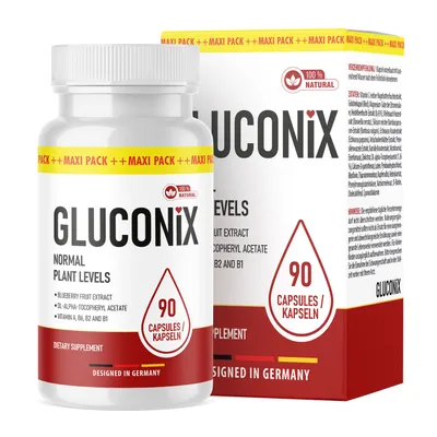 Produktbild von Gluconix Kapseln - Für die körperliche Balance - für Männer und Frauen - 90 Kapseln Inhalt - 1x