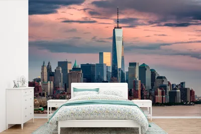 Produktbild von Fotobanner - Sonnenuntergang bei dem en World Trade Center in Manhattan - Breite 525 cm x Höhe 350 cm