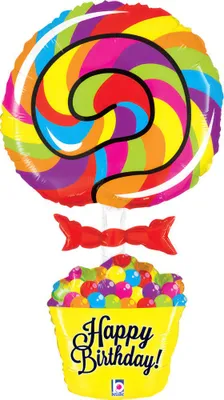 Produktbild von SuperShape Folienballon "Lollipop" | 101 cm