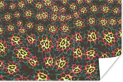 Produktbild von MuchoWow® Poster Leopard - Bunt - Design 180x120 cm - Fotoplakat