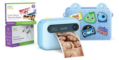 Obrázek produktu pro myFirst Camera Insta 20 modrá – digitální fotoaparát s okamžitým tiskem pro děti, balení