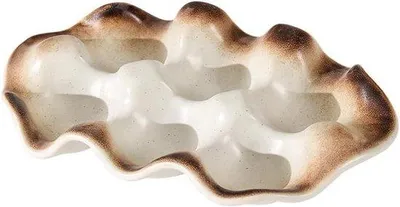 Immagine prodotto di Contenitore in Vetroceramica per uova, cassetta da 6 uova, portauova, contenitore per uova da cucina, bianco