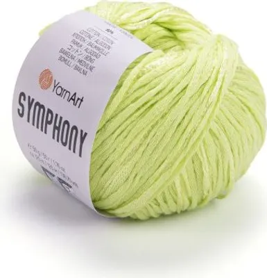 Produktbild von YarnArt Symphony 2121 Limette – Weiche, glänzende Premium-Wolle mit Farbverlauf – Ideal für Schals, Tücher