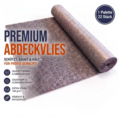 Produktbild von Profitape Premium Abdeckvlies 180g/m² – Palette mit 22 Rollen (1x50m), KI-generiertes Bild