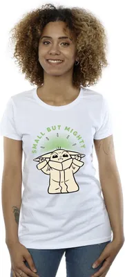 Produktbild von Star Wars - "The Mandalorian Small But Mighty" T-Shirt für Damen BI43311 (M) (Schwarz)