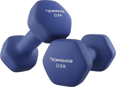 Produktbild von Krafttraining-Set mit kurzen Hanteln aus Neopren mit hexagonalem Beschichtung