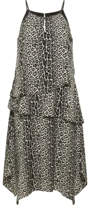 Produktbild von FENIA Damen Kleid mit Leoprint, Grau Leo, Medium