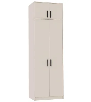Produktbild von Marmex Möbel Kleiderschrank mit Schrankaufsatz GRANT 13/19 Cashmere 75x235x54cm