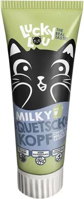 Image de Lucky Lou BOUILLONS - Friandises crémeuses pour chats, sans céréales & sans sucre, friandises pour chats riches en vitamines en tube refermable de 100g