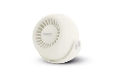 Der Unold Ventilator Breezy Bowl ist ein kompakter, weißer, runder Ventilator mit einem runden Gitte