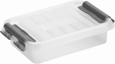Produktbild von Aufbewahrungsbox mit Deckel 0,2 Liter Kunststoff 77x30x118mm transparent Packung mit 12 Stück