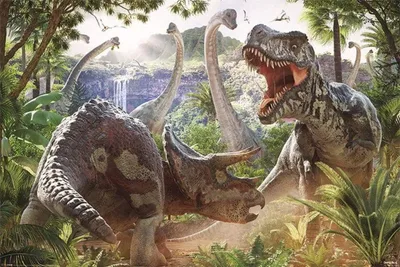Produktbild von Poster david penfound kampf dinosaurier