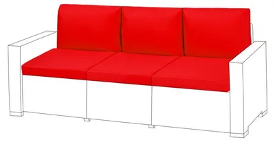 Produktbild von Gartenmöbel Polster Set für Rattanmöbel mit wasserabweisendem Bezug, Sitz- & Rückenkissen, 6 Stück
