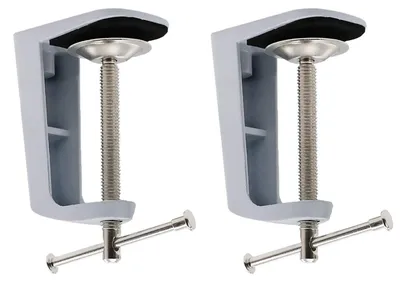 Metall-Tischklemme 2er-Set, verstellbar 0-59 mm, weiß, 90 mm