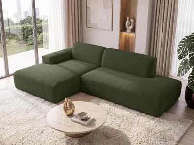 Produktbild von AX LIVING Ecksofa Modern Didim Duo 288 cm Grün Chenille Eckcouch L