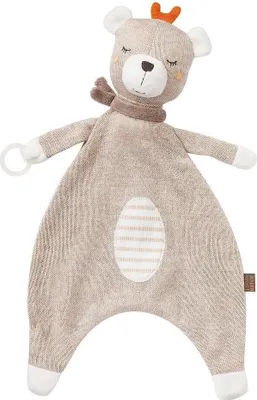 Produktbild von Fehn Schmusetuch Baby fehnNATUR Teddybr aus Baumwolle aus biologischem Anbau - Kuscheltuch - Kuscheltier Spielzeug Stofftier - Plschtier Stofftuch zum Kuscheln fr Kleinkinder ab 0+ Monaten