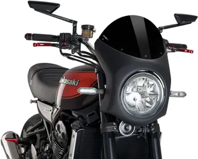 Zdjęcie produktu dla Półpłaski czarny ekran PUIG z homologacją ABE do Kawasaki