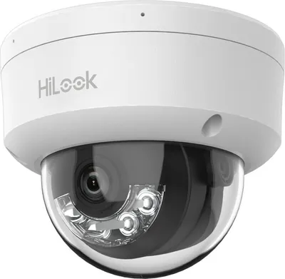 Zdjęcie produktu dla Kamera kopułkowa HiLook IPC-D120HA-LU F2,8 (2 MP, 30 m. IR, 30 m. LED, światło hybrydowe), biała
