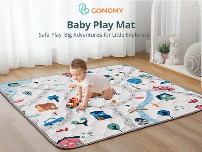 Produktbild von Baby Spielmatten für Boden, 200x180cm, Faltbar Waschbar, Baby-Puzzlematte für Laufstall, Gepolstert Krabbelmatte Rutschfeste Aktivitätsmatte, Grauweiß