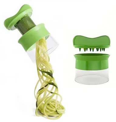 Produktbild von Spiral Gemüseschneider Handheld, ideal für Karotten, Gurken & Kartoffeln, Edelstahl Küchenhelfer für Gemüsenudeln