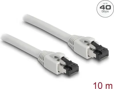 Immagine prodotto di Delock - Cavo patch - da RJ-45 (M) a RJ-45 (M) - 10,0 m - 7,5 mm - S/FTP, PiMF - CAT 8.1 - Grigio (80564)