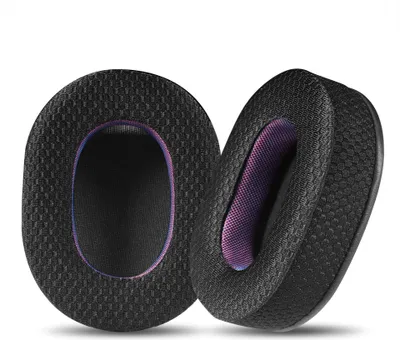 Immagine prodotto di INF Cuscinetti auricolari in tessuto nero viola per cuffie Sony