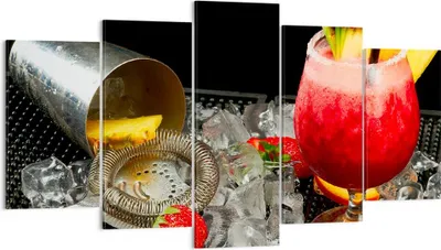 Produktbild von Bild auf Leinwand - Leinwandbild - Alkohol aperitif cocktail getränk - 160x85cm - Wand Bild - Wanddeko - Leinwanddruck - Bilder - Kunstdruck - Leinwand bilder - Wandkunst - EA160x85-2257