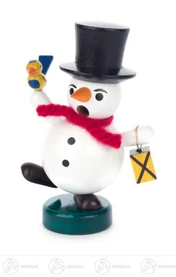 Produktbild von Räuchermann Mini-Räuchermann Schneemann tanzend Breite x Höhe x Tiefe 7 cmx9 cmx5 cm NEU