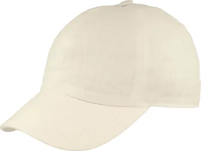 Unifarbene Baseball Cap aus 100% Leinen von Hut-Breiter in weiß