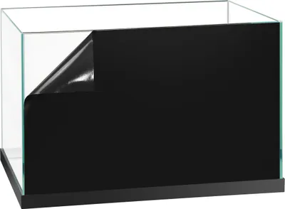 Produktbild von Aquarium Hintergrund Folie 50x50 cm - Schwarz - Aquarium Folie Rückwand aus PVC mit hoher Deckkraft - Rückwandfolie selbstklebend für einfache Montage - Klebefolie einfarbig für Aquarium und Terrarium