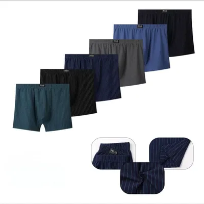 Produktbild von Pesail Boxershorts 4er Pack Herren Boxershorts Übergröße, 4XL-7XL, Baumwolle (Packung, 4er Pack) feiner Streifen, Größe 6XL-11