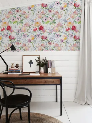Produktbild von Coloray Fototapete 360x250 cm Latextapete Magicstick - Floral Cottage Country Chic Rose Gartenblume