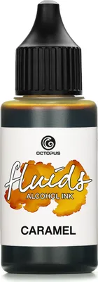 Produktbild von Octopus Fluids Alcohol Ink CARAMEL, Alkoholtinte für Fluid Art und Resin, braun
