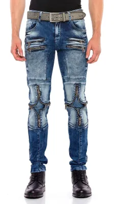 Produktbild von CD551 Herren bequeme Jeans mit modischen Details in Straight Fit