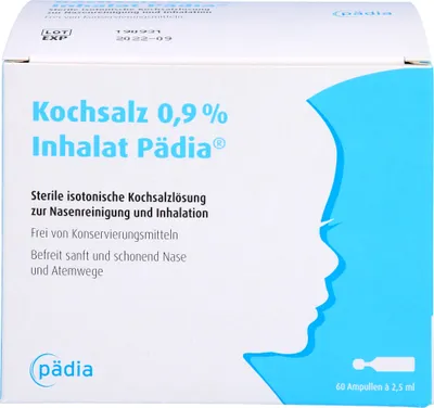 Produktbild von Kochsalz 0,9 % Inhalat Pädia, 60 St. Ampullen