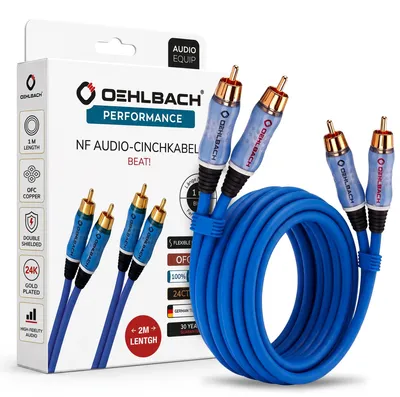 Immagine prodotto di Cavo stereo RCA BEAT! Set stereo, colore: blu, unità: 2,0 m