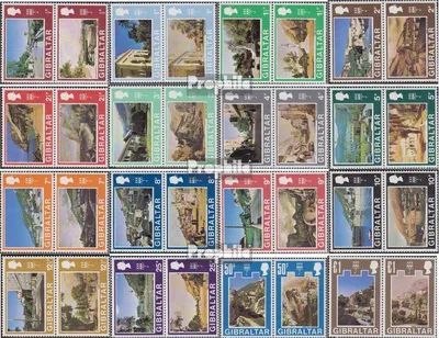 Produktbild von Briefmarken Gibraltar 1971 Mi 244-275 Paare (kompl.Ausg.) postfrisch Ansichten