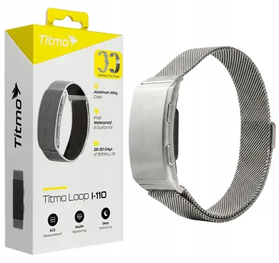 Productafbeelding van Slimme, waterdichte sportband TITMO Loop I-110, zilver