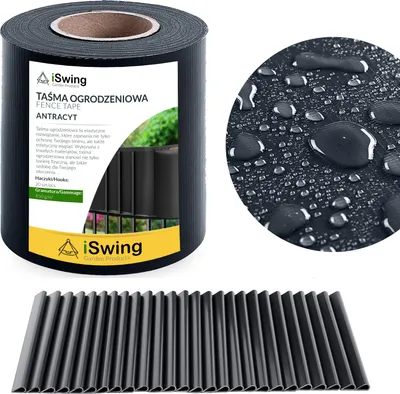 Produktbild von Domarex Zaunband - Sichtschutz für Paneelzäune - Gartenzaun - Balkonverkleidungsband - Sichtschutzvorhang - Gartennetz - 19 cm x 35 m - Anthrazit