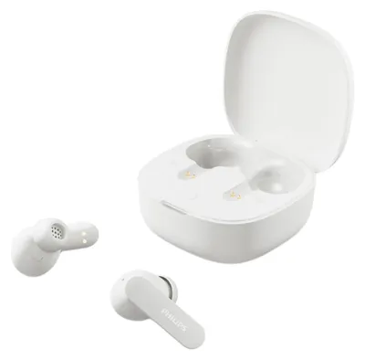 Produktbild von Philips TAT2200WT/00, True Wireless Stereo (TWS), 20 - 20000 Hz, Anrufe/Musik, 34 g, Kopfhörer, Weiß