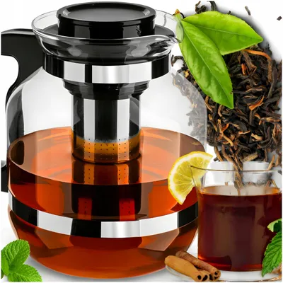 Produktbild von Glaskanne mit Teesieb 2,6 l-Elegant und funktional TADAR dzbanek zaparzacz do