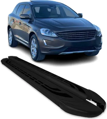 Image de Marchepieds Latéraux pédale pour Volvo XC90 2002-2014 Aluminium Noir 2Pcs