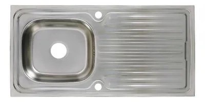 Produktbild von Edelstahl Einbauspüle 100x50cm Küchenspüle reversible Edelstahlspüle Spülbecken 1 Becken mit Abtropffläche