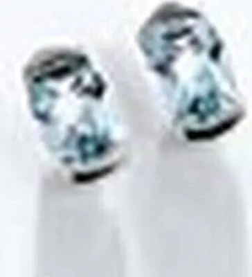 Produktbild von JOBO Ohrstecker 585 Gold Weißgold 2 Blautopase Ohrringe